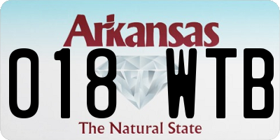 AR license plate 018WTB