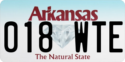 AR license plate 018WTE