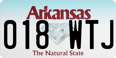 AR license plate 018WTJ