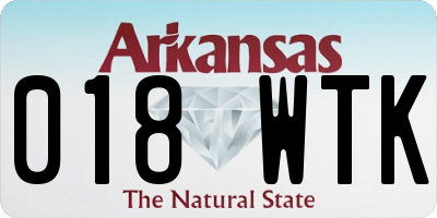 AR license plate 018WTK