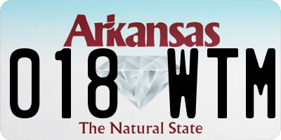 AR license plate 018WTM