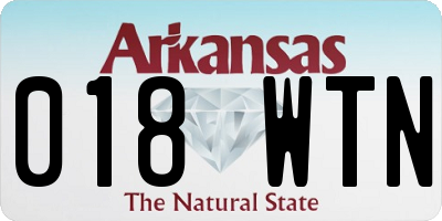 AR license plate 018WTN