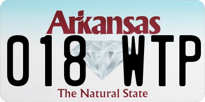 AR license plate 018WTP