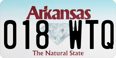 AR license plate 018WTQ