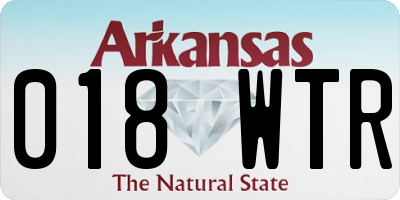 AR license plate 018WTR