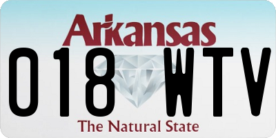 AR license plate 018WTV