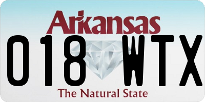 AR license plate 018WTX