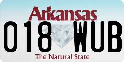 AR license plate 018WUB