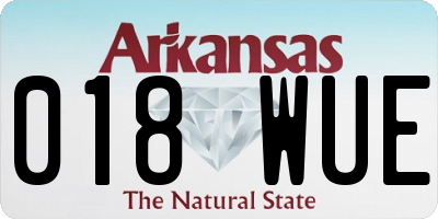 AR license plate 018WUE