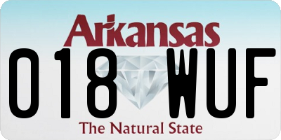 AR license plate 018WUF