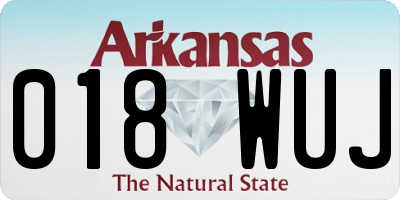 AR license plate 018WUJ
