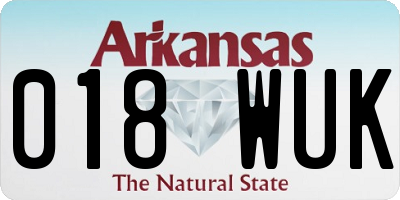 AR license plate 018WUK