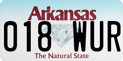 AR license plate 018WUR