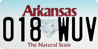 AR license plate 018WUV