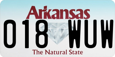 AR license plate 018WUW