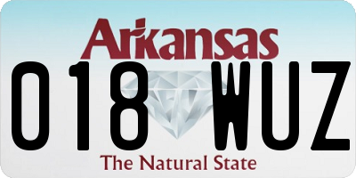 AR license plate 018WUZ