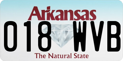 AR license plate 018WVB