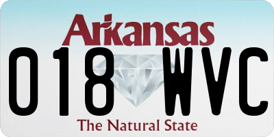 AR license plate 018WVC