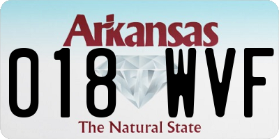 AR license plate 018WVF