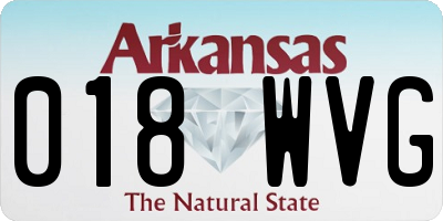 AR license plate 018WVG