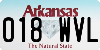 AR license plate 018WVL