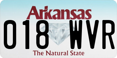 AR license plate 018WVR