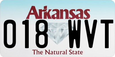 AR license plate 018WVT