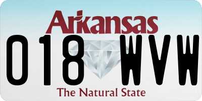 AR license plate 018WVW