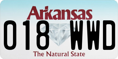 AR license plate 018WWD