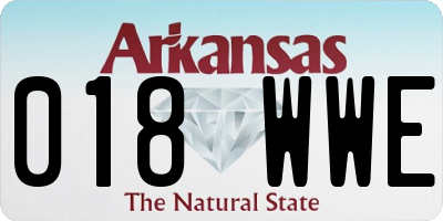 AR license plate 018WWE