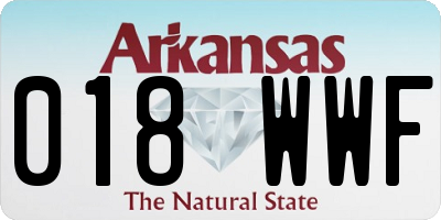 AR license plate 018WWF