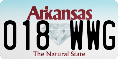 AR license plate 018WWG