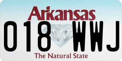 AR license plate 018WWJ