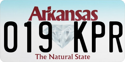 AR license plate 019KPR