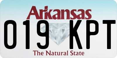 AR license plate 019KPT