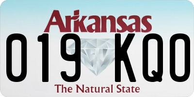 AR license plate 019KQO