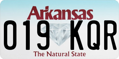 AR license plate 019KQR