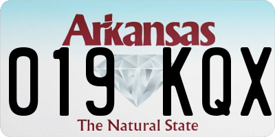 AR license plate 019KQX