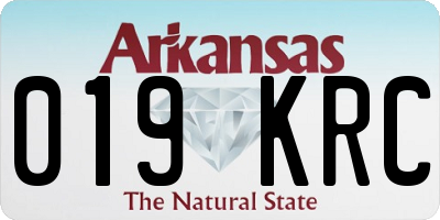 AR license plate 019KRC