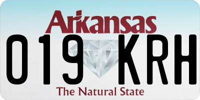 AR license plate 019KRH