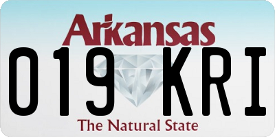 AR license plate 019KRI