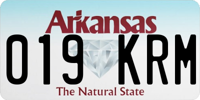 AR license plate 019KRM