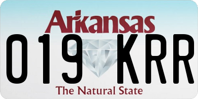 AR license plate 019KRR