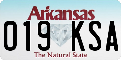AR license plate 019KSA