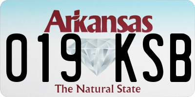 AR license plate 019KSB