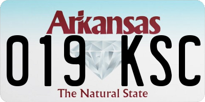 AR license plate 019KSC