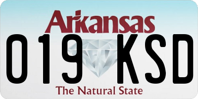 AR license plate 019KSD