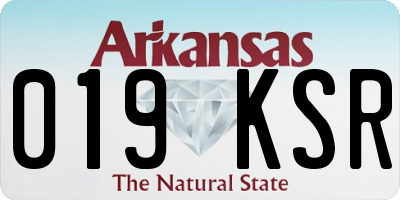 AR license plate 019KSR