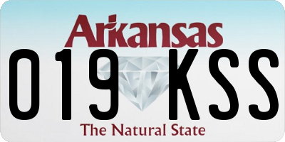 AR license plate 019KSS