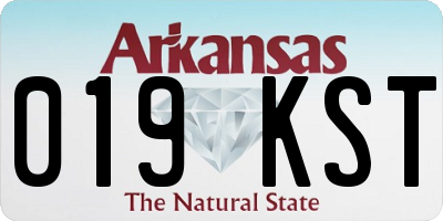 AR license plate 019KST